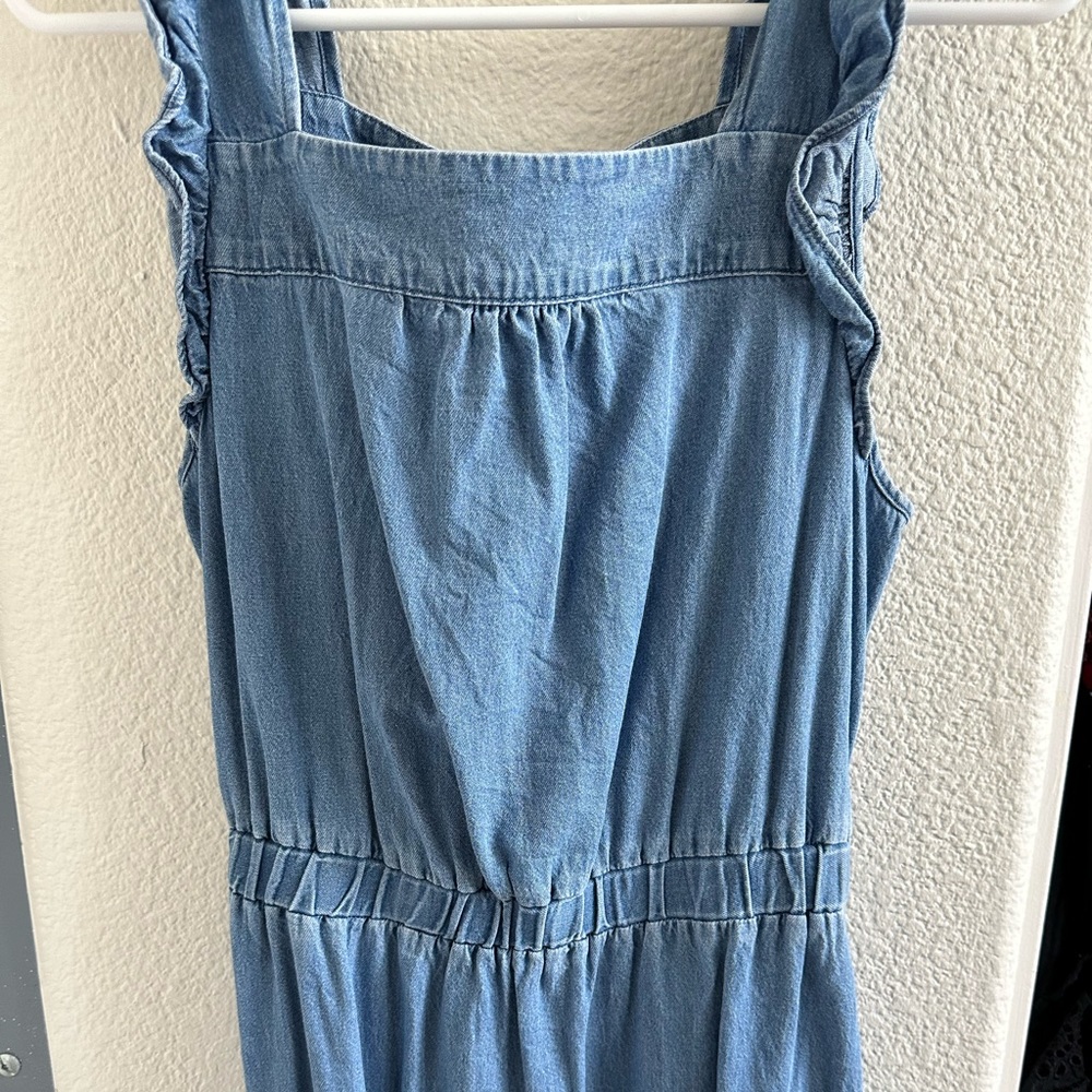 Denim mid length dress